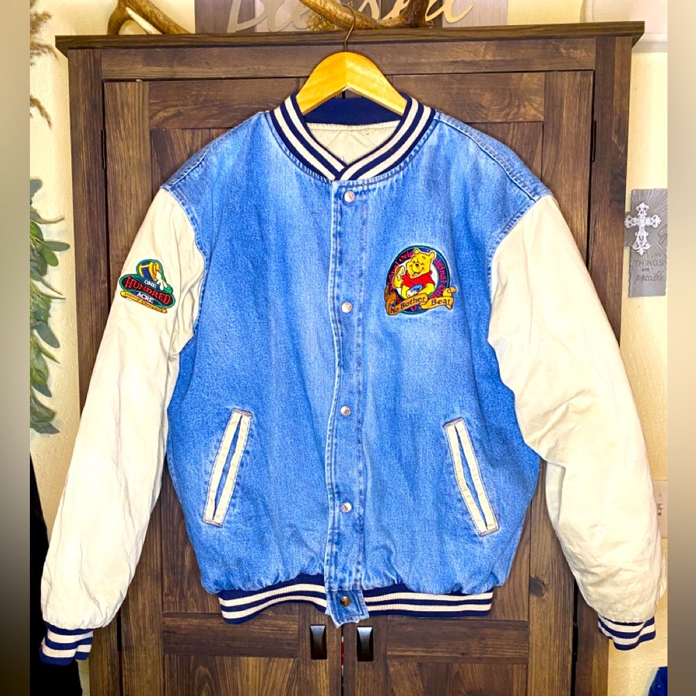 Vintage 90s Winnie the Pooh Varsity Bomber Jacket